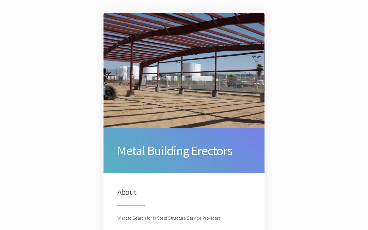 Metal Building Erectors